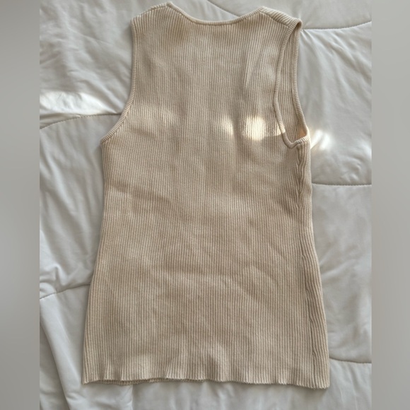Commense Beige Ribbed Tank Top - Picture 9 of 11